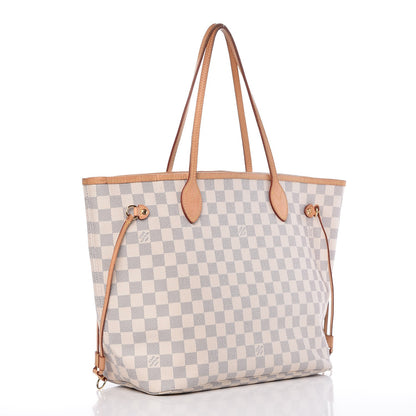 Louis Vuitton Damier Azur Neo Neverfull MM Rose Ballerine 3 of 15