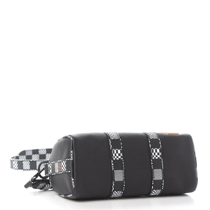 Louis Vuitton Calfskin Damier Distorted Keepall XS Black 4 of 8