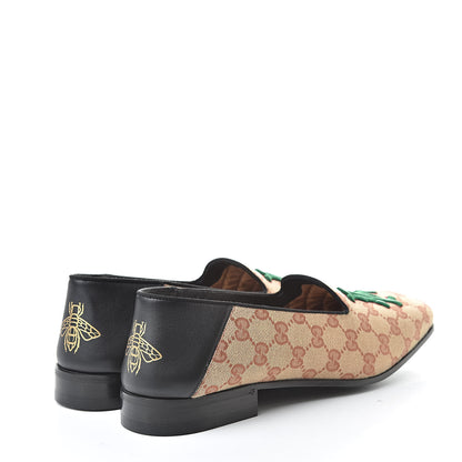 Gucci X MLB GG Monogram LA Dodgers Embroidered Mens Loafers 8 Beige Ruggine Black 4 of 10