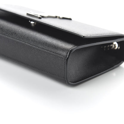 Saint Laurent Grain De Poudre Small Monogram Kate Satchel Black 7 of 9