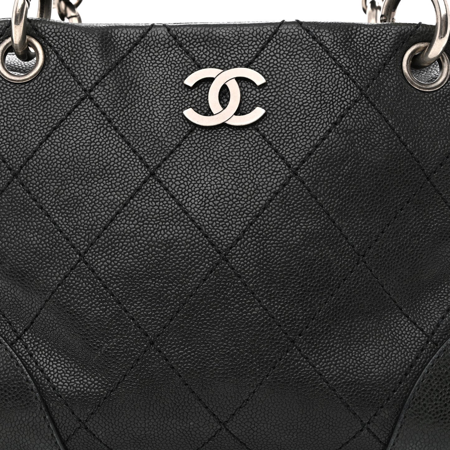 Distressed Caviar Outdoor Ligne Tote Black