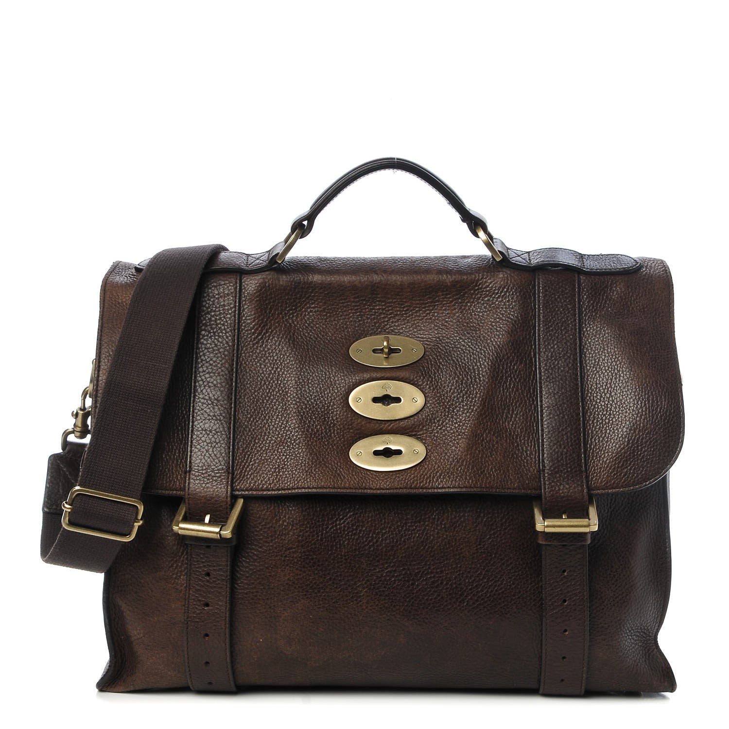 Mulberry Natural Calfskin Ted Convertible Messenger Bag Brown 1 of 8
