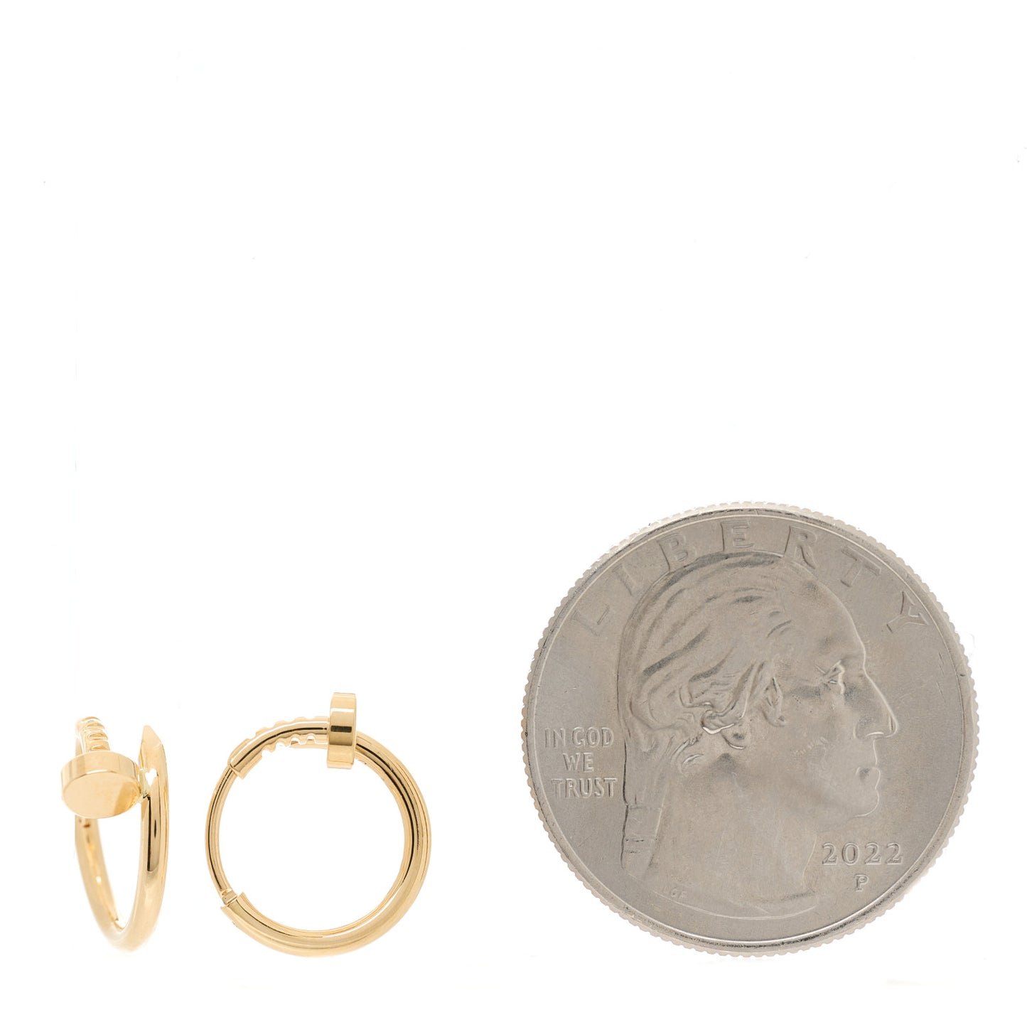 18K Yellow Gold Juste Un Clou Hoop Earrings
