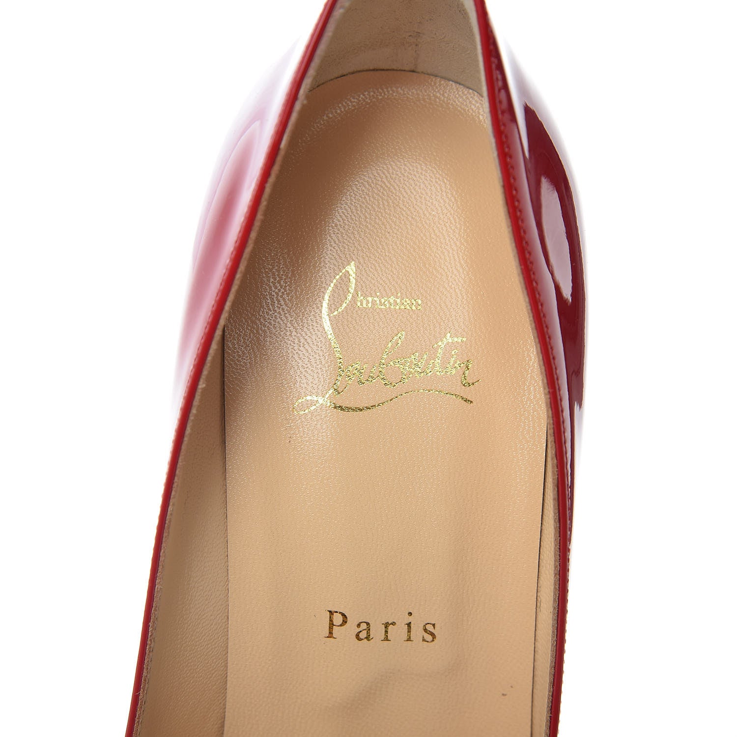 Christian Louboutin Patent Decollete 554 100 Pumps 40.5 Loubi Red 6 of 9