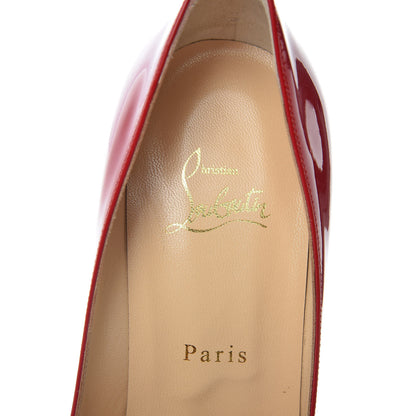 Christian Louboutin Patent Decollete 554 100 Pumps 40.5 Loubi Red 6 of 9