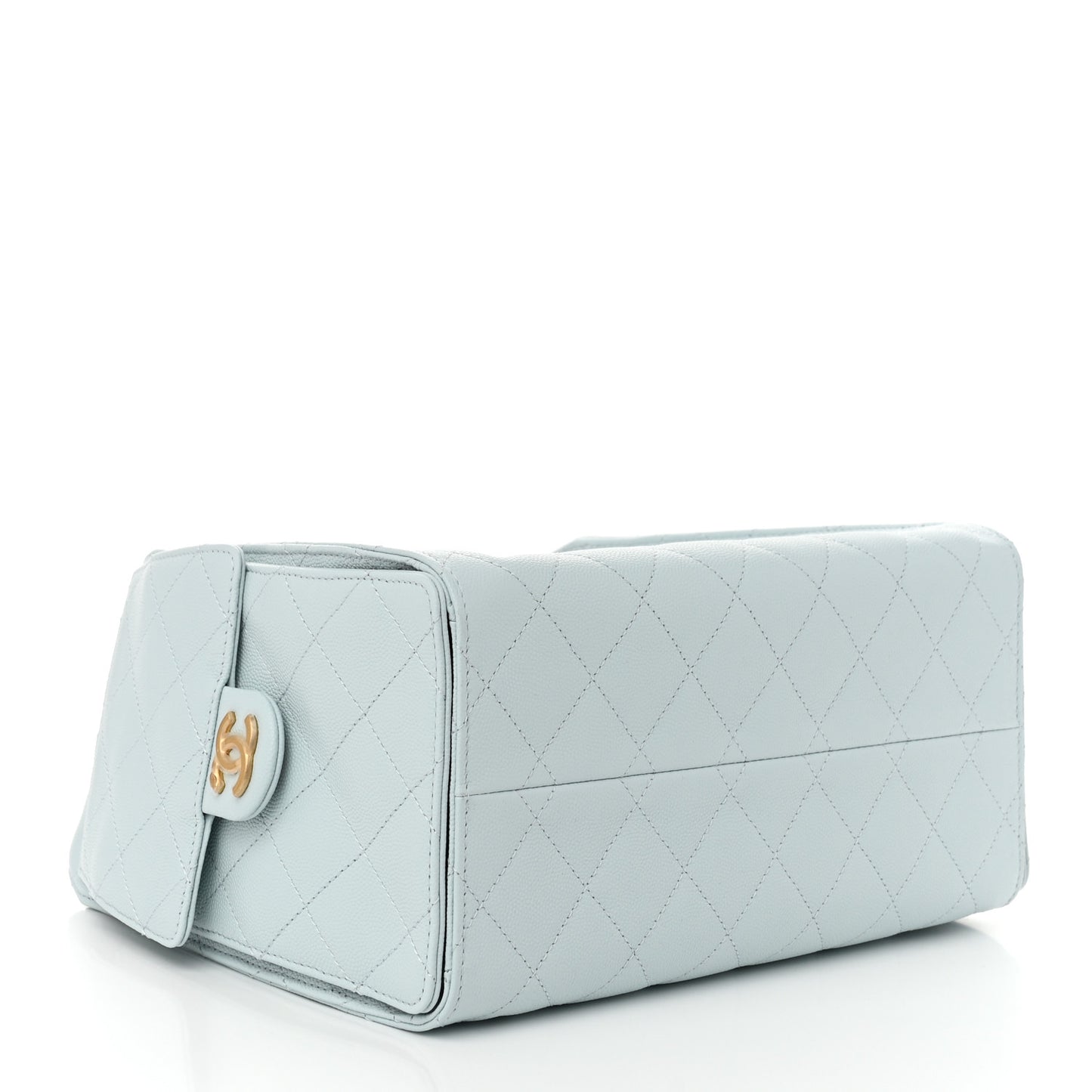 Caviar Quilted Small Chanel 25 Handbag Light Blue