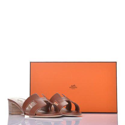 Hermes Calfskin Oasis Sandals 36.5 Gold 9 of 9