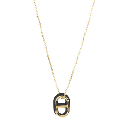 Hermes Swift O'Maillon Pendant Necklace Black 1 of 6