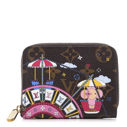 Louis Vuitton Monogram 2020 Christmas Animation Big Wheel Zippy Coin Purse Rose Ballerine 1 of 9