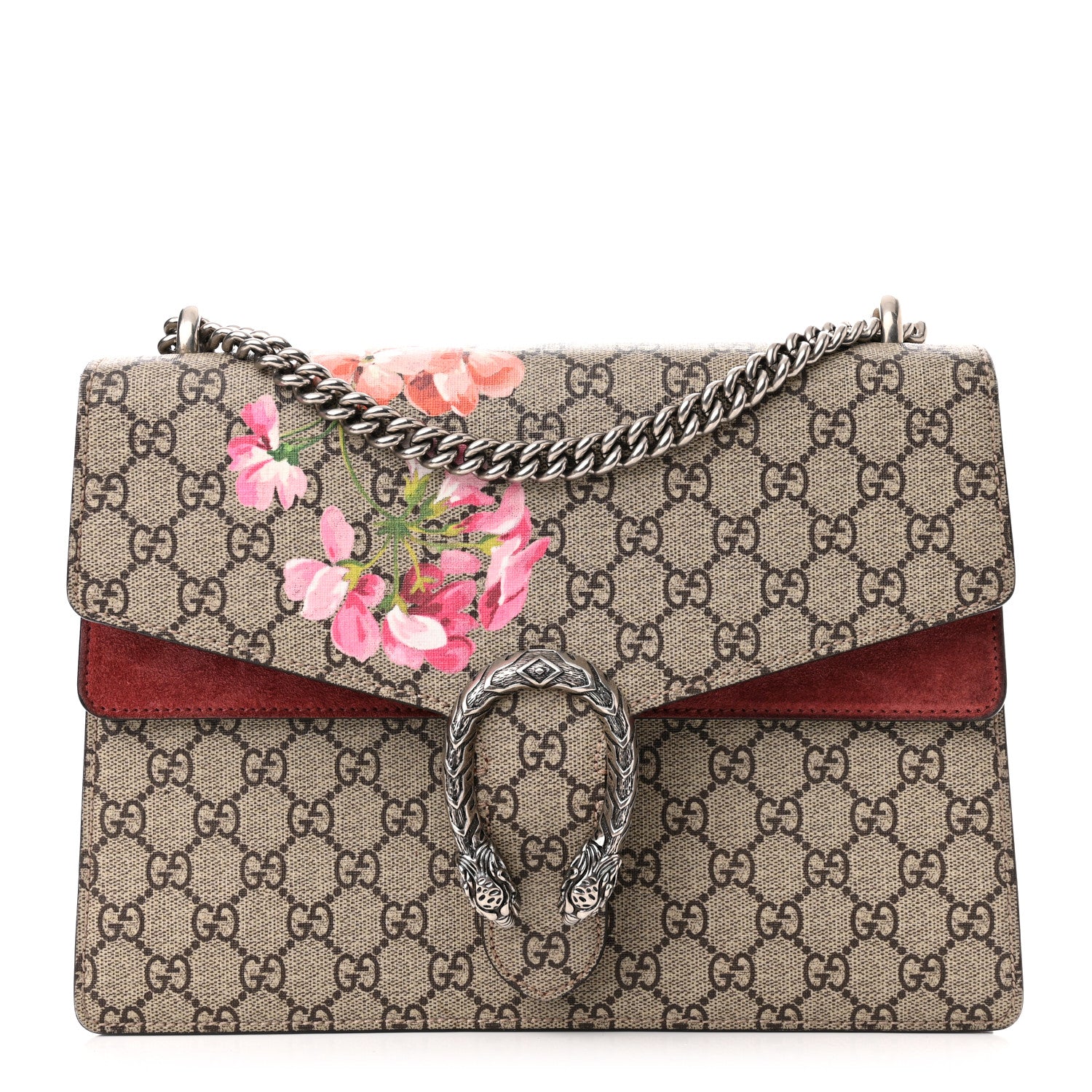 Gucci GG Supreme Monogram Blooms Medium Dionysus Shoulder Bag Beige Multicolor Dry Rose 1 of 11