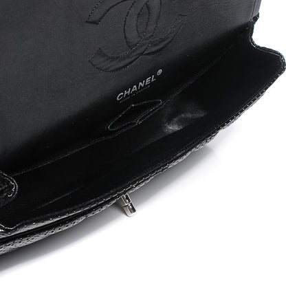 Chanel Lambskin Perforated Medium Double Flap Black 9 of 9