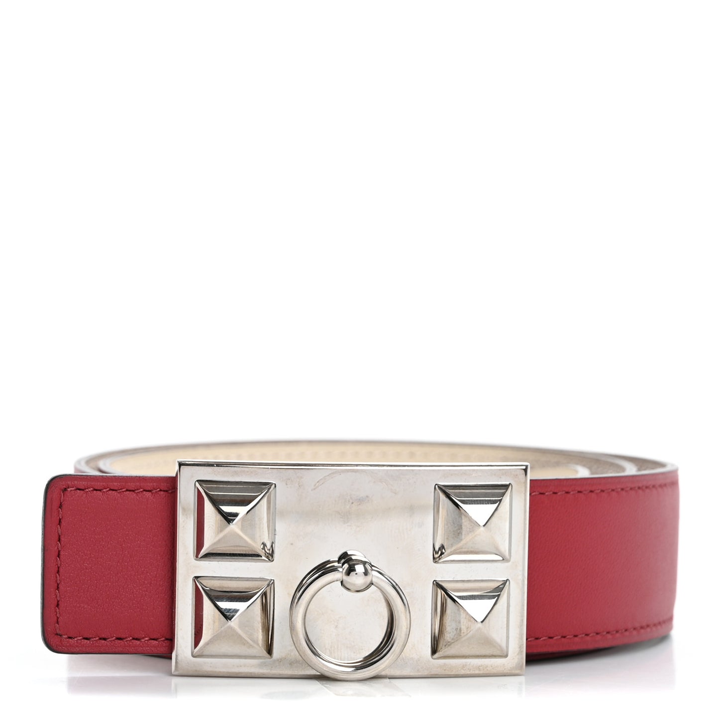 Epsom Swift 24mm Collier De Chien CDC Belt 75 30 Craie Rouge Grenat