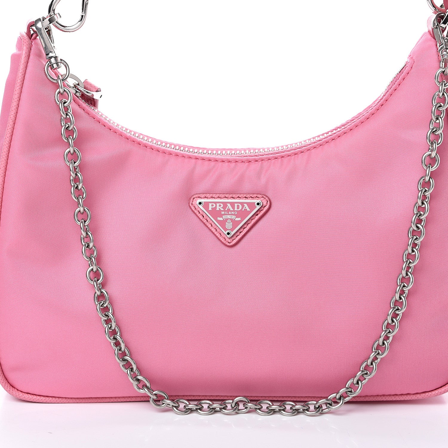 Prada Nylon Re-Edition 2005 Shoulder Bag Begonia 7 of 9