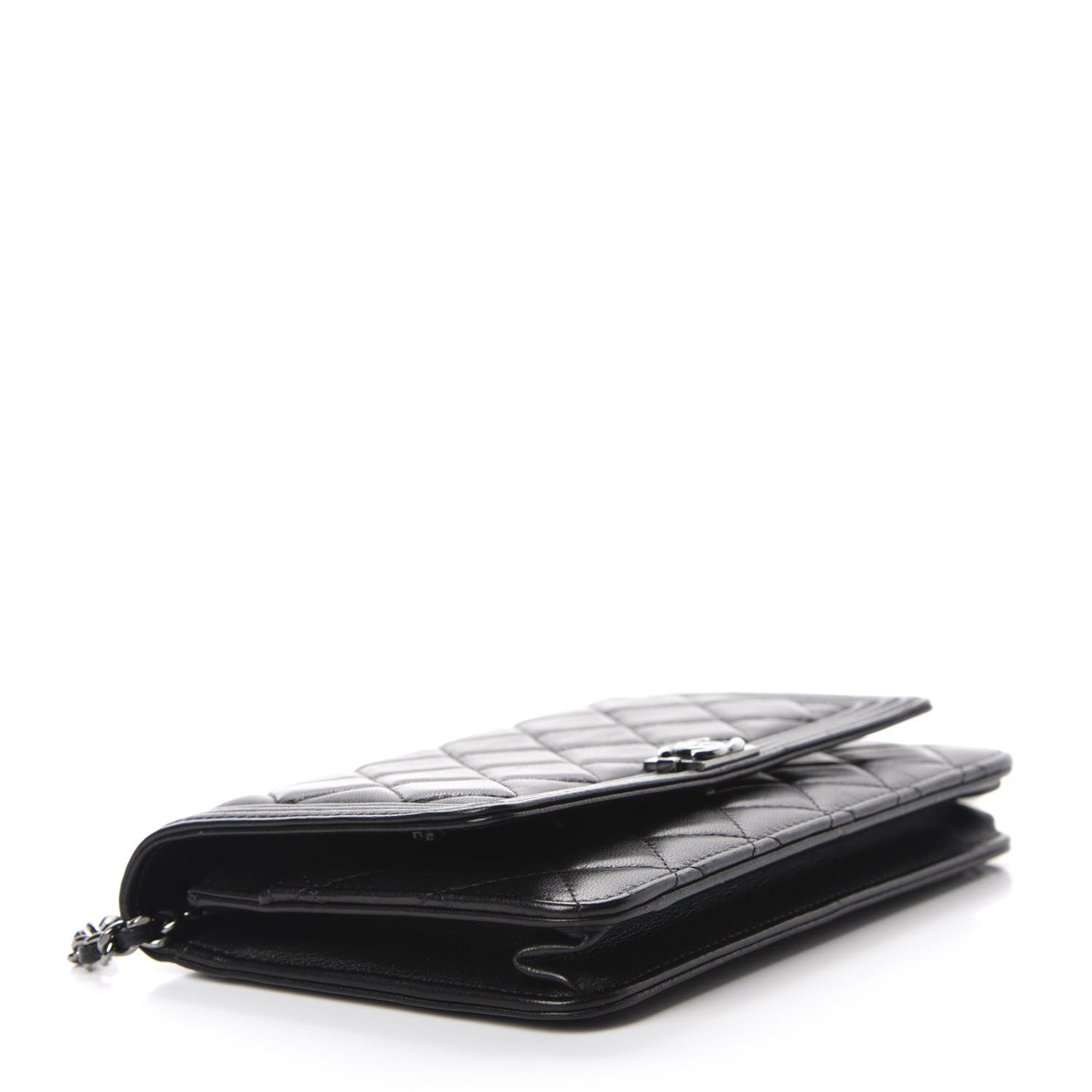 Chanel Lambskin Quilted Boy Wallet On Chain WOC Black 4 of 12
