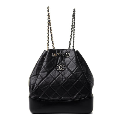 Chanel Aged Calfskin Quilted Small Gabrielle Backpack Black 1 of 4
