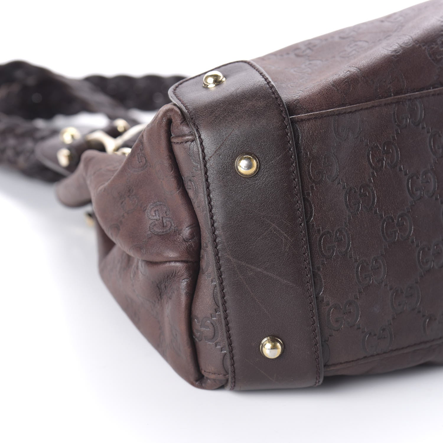 Gucci Guccissima Medium Pelham Shoulder Bag Dark Brown 6 of 12