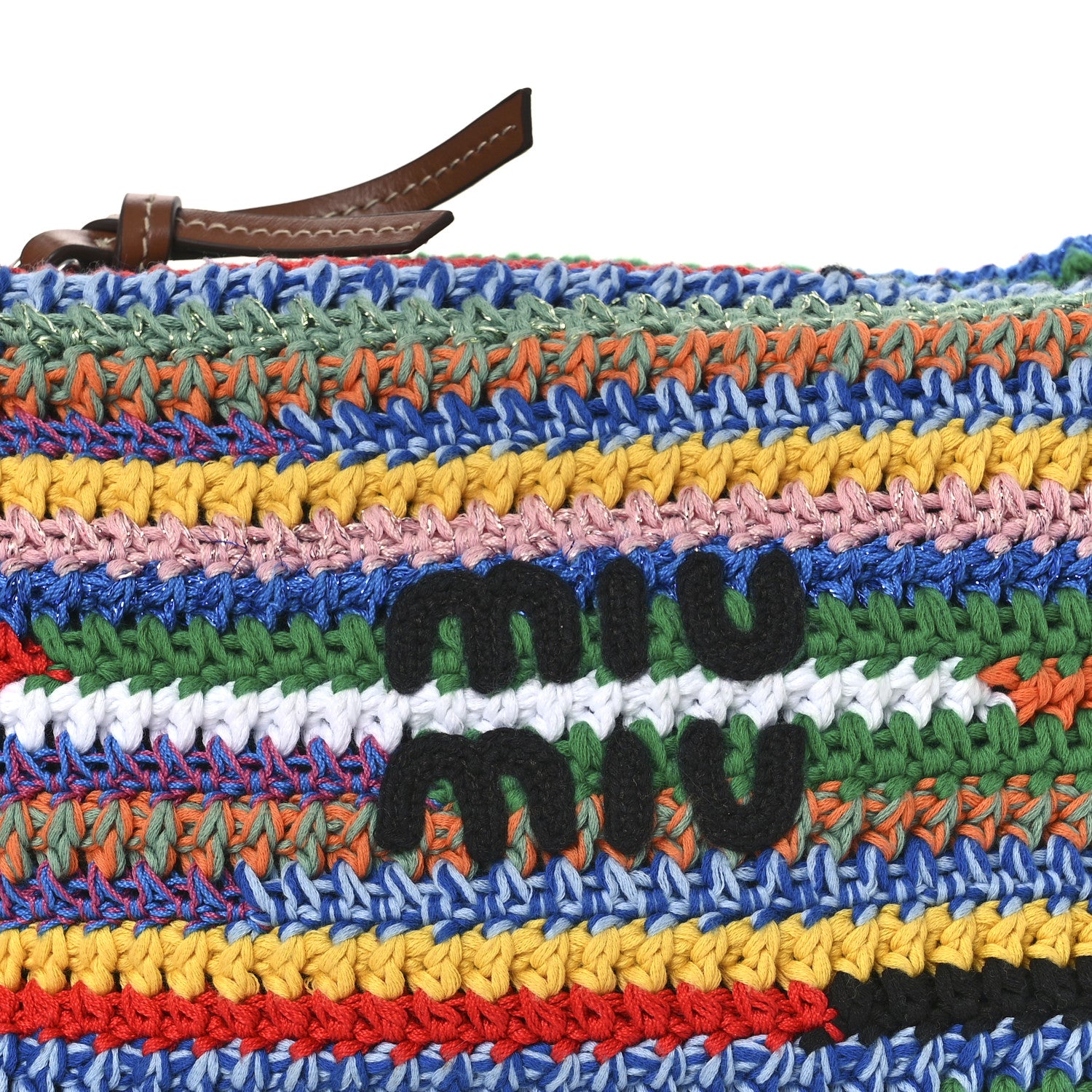 Miu Miu Fabric Crochet Pouch Multicolor 8 of 10