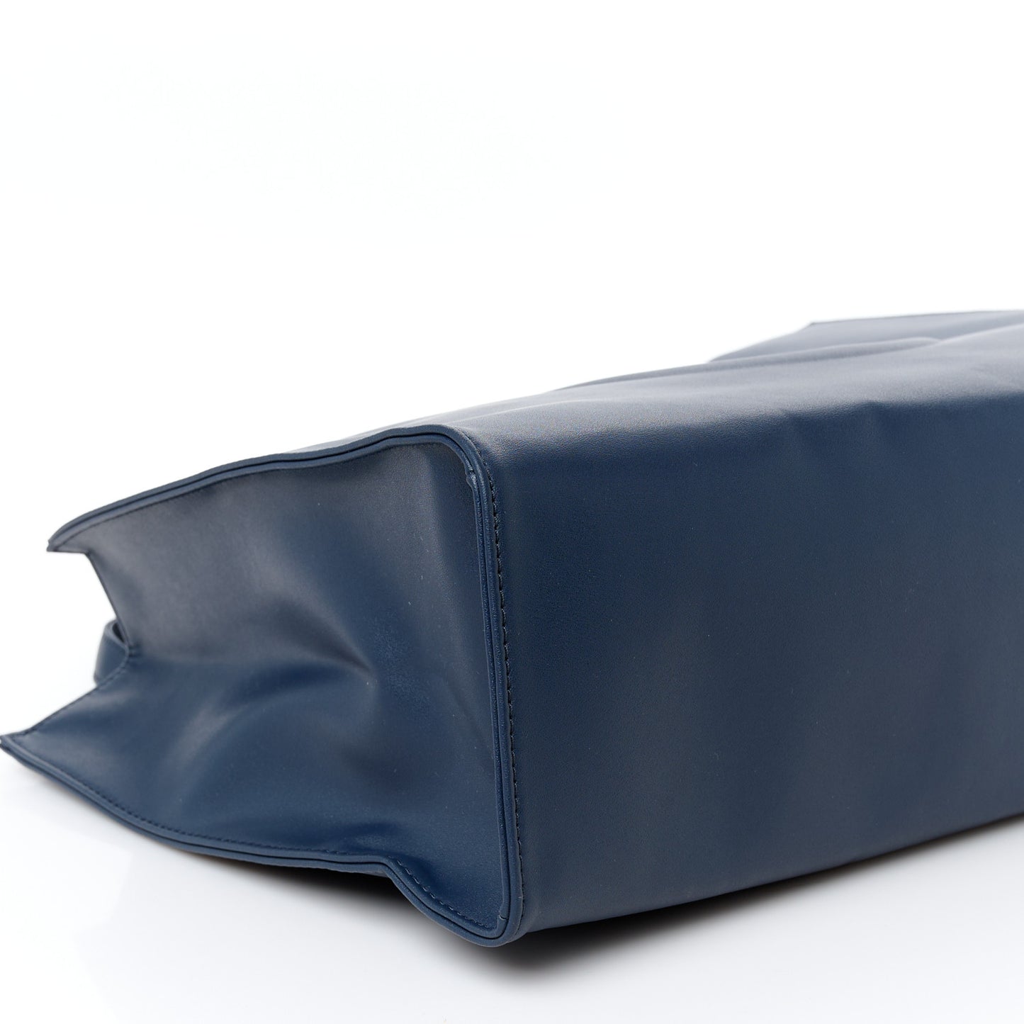 Vegan Leather Medium Shopping Bag  Navy