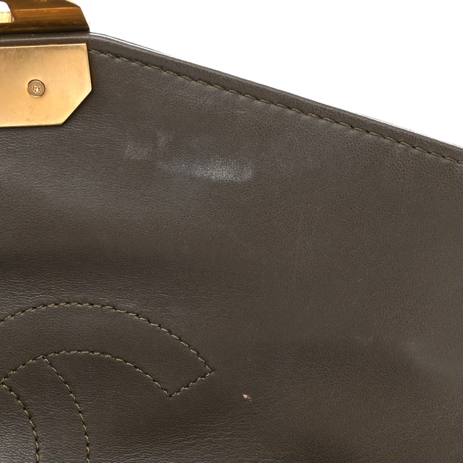 Chanel Calfskin Gabrielle Chevron Flap Grey 11 of 11