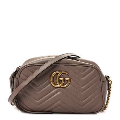 Gucci Calfskin Matelasse Small GG Marmont Chain Shoulder Bag Porcelain Rose 1 of 9