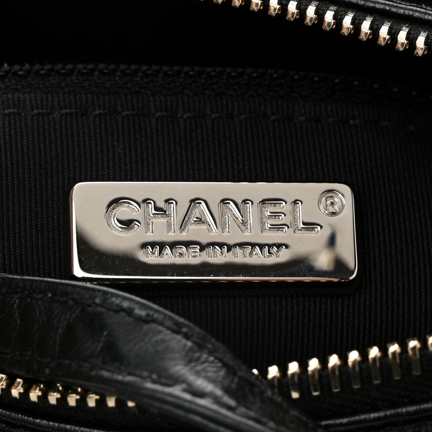 Chanel Sequin Calfskin Small Gabrielle Hobo Black Gold 6 of 10