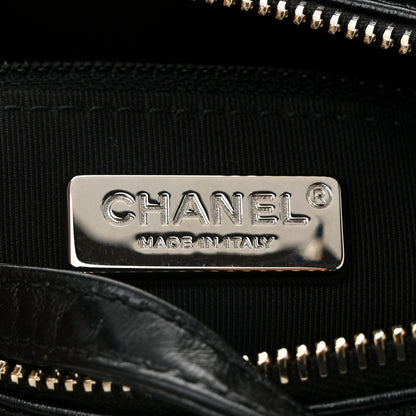 Chanel Sequin Calfskin Small Gabrielle Hobo Black Gold 6 of 10