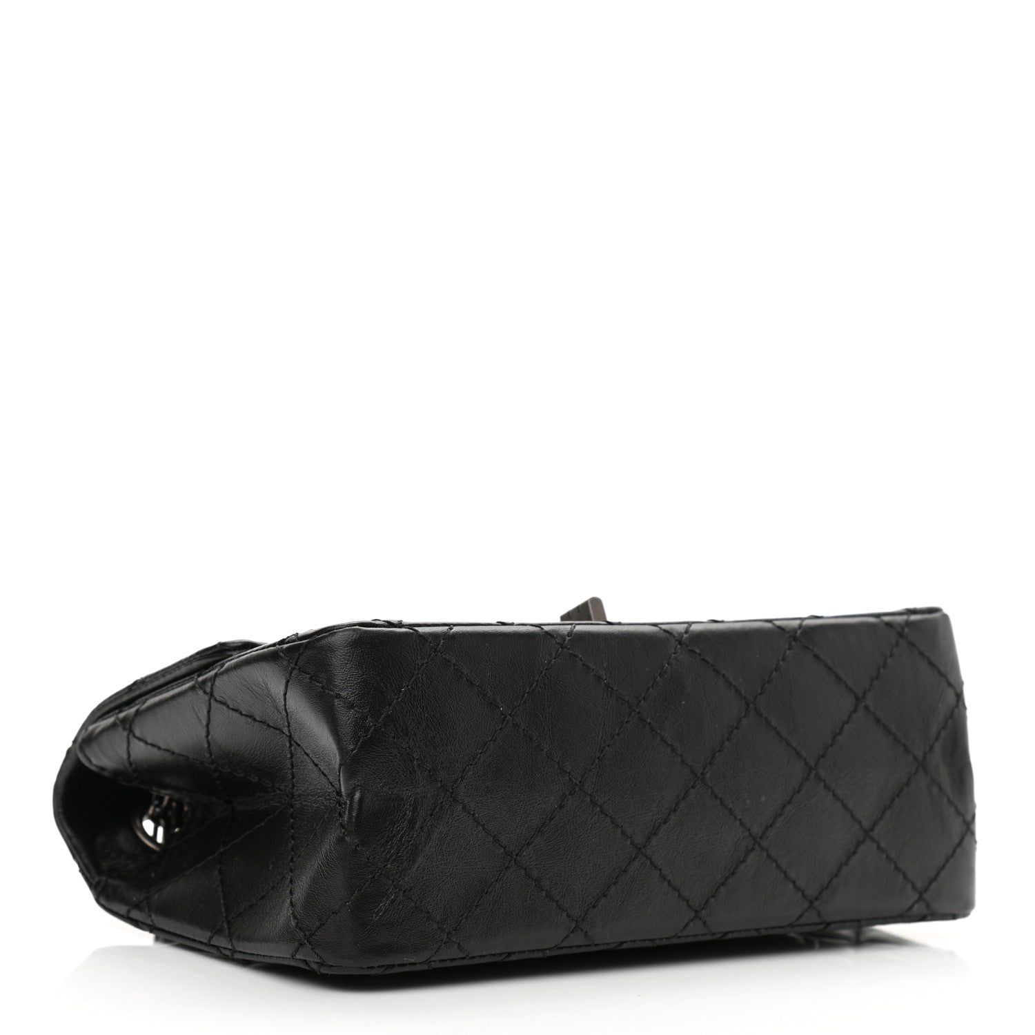 Chanel Aged Calfskin Quilted 2.55 Reissue Mini Flap Black 4 of 11