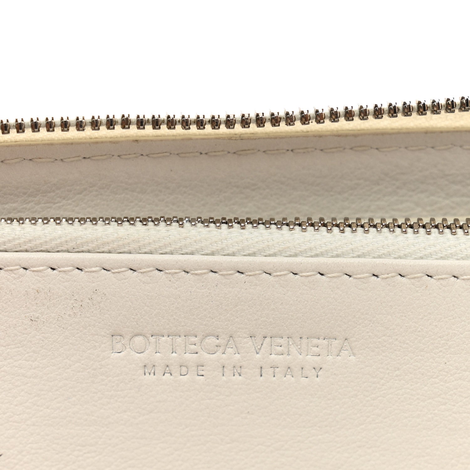 Bottega Veneta Nappa Maxi Intrecciato Zip Around Wallet White 6 of 9