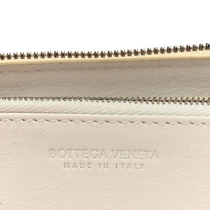 Bottega Veneta Nappa Maxi Intrecciato Zip Around Wallet White 6 of 9