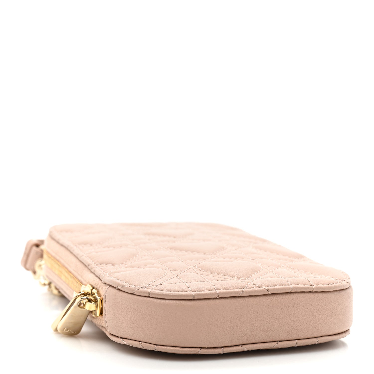 Christian Dior Lambskin Cannage Dioramour Lady Dior Phone Holder Light Pink 4 of 11
