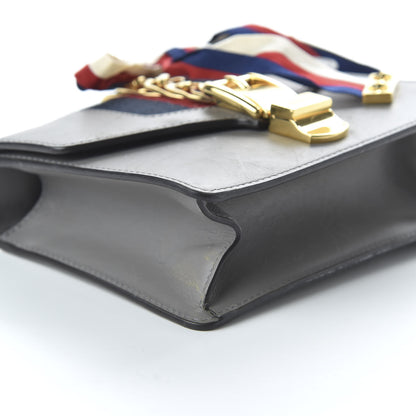 Gucci Calfskin Mini Sylvie Chain Shoulder Bag Deep Grey 5 of 14