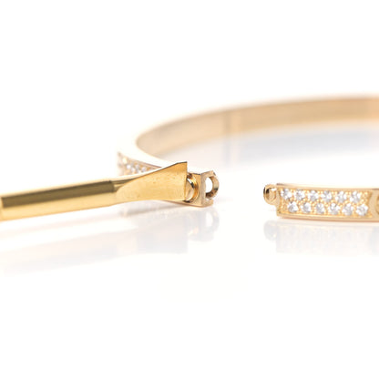 Cartier 18K Yellow Gold Diamond Small LOVE Paved Bracelet 16 5 of 6