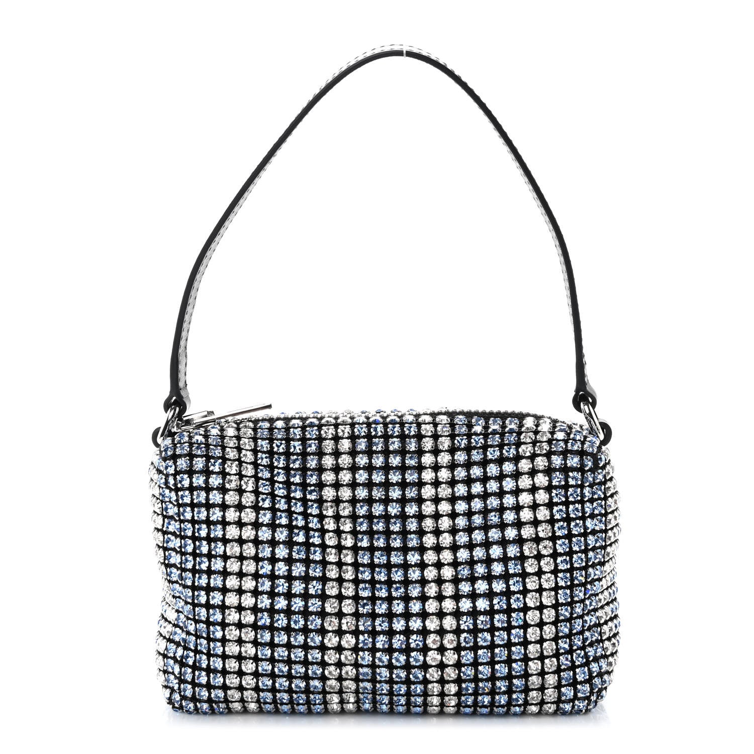 Alexander Wang Mesh Crystal Rhinestone Mini Heiress Pouch Blue Light 1 of 10