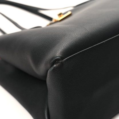 Louis Vuitton Grained Calfskin Lockme Shopper Black 9 of 14