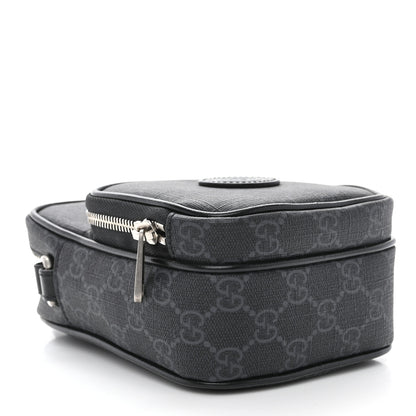 Gucci GG Supreme Monogram Azalea Calfskin Mini Retro Interlocking G Bag Black 4 of 11