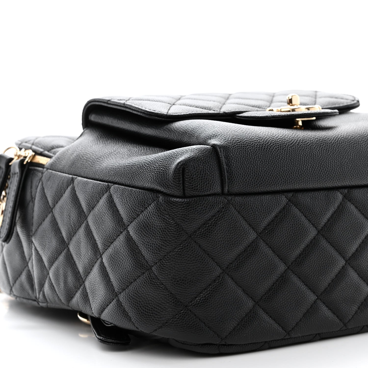 Chanel Caviar Quilted Medium Zip Around Backpack Black 9 of 10