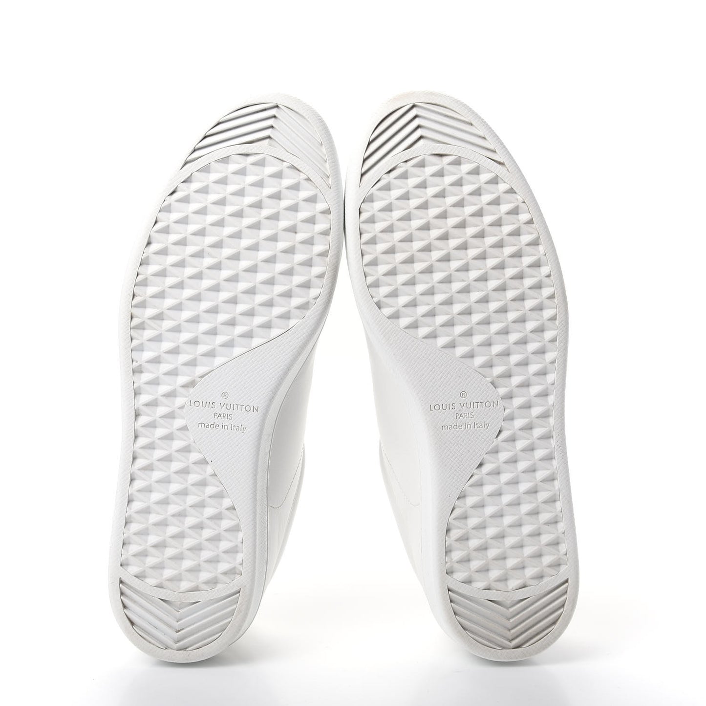 Mens Calfskin Monogram Luxembourg Sneakers 7.5 White