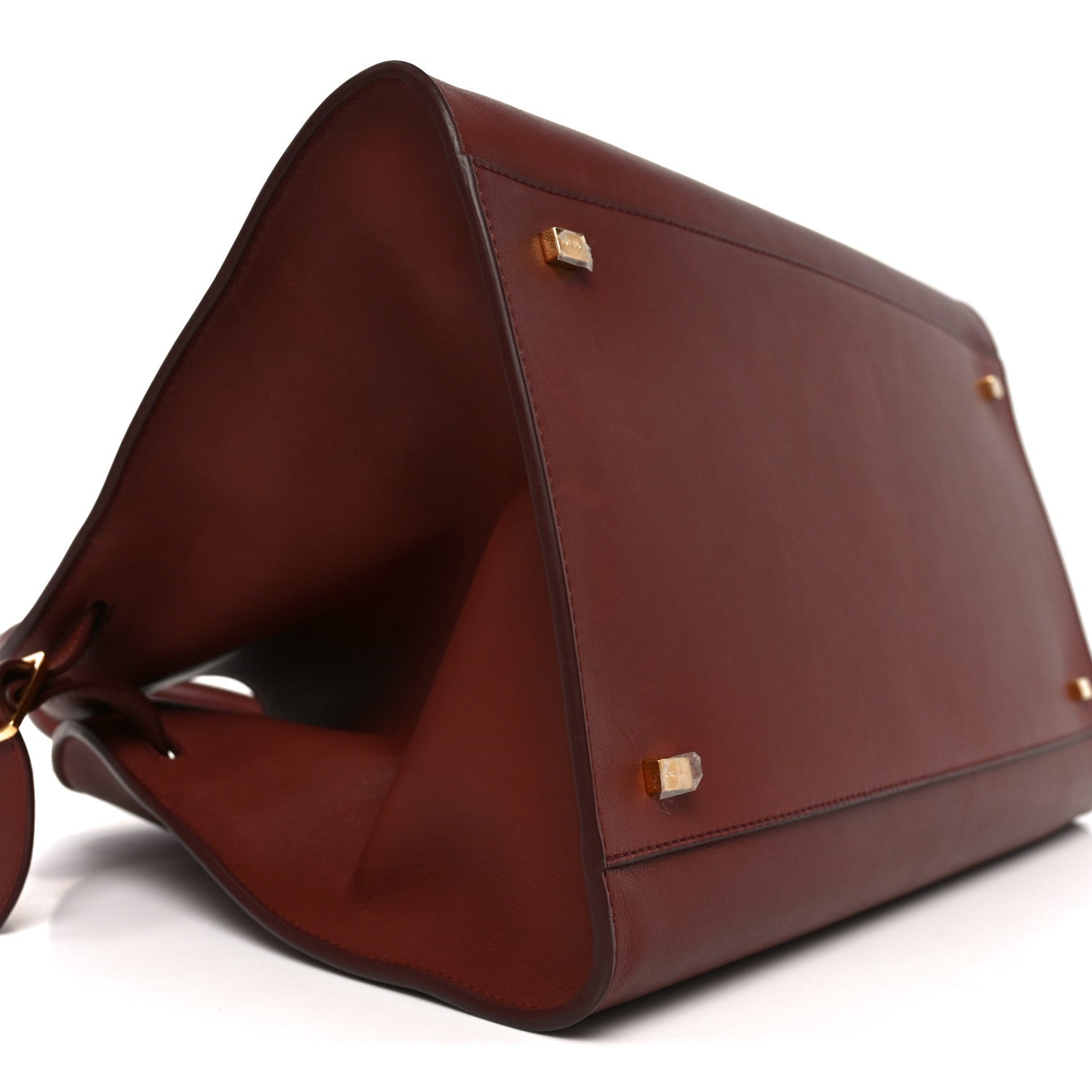 The Row Polished Saddle Calfskin Soft Margaux 15 Cognac 8 of 9