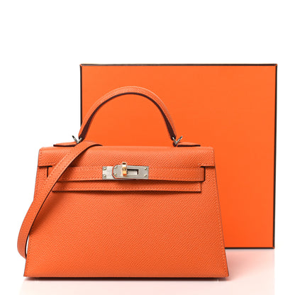 Hermes Epsom Mini Kelly Sellier 20 Orange 11 of 11
