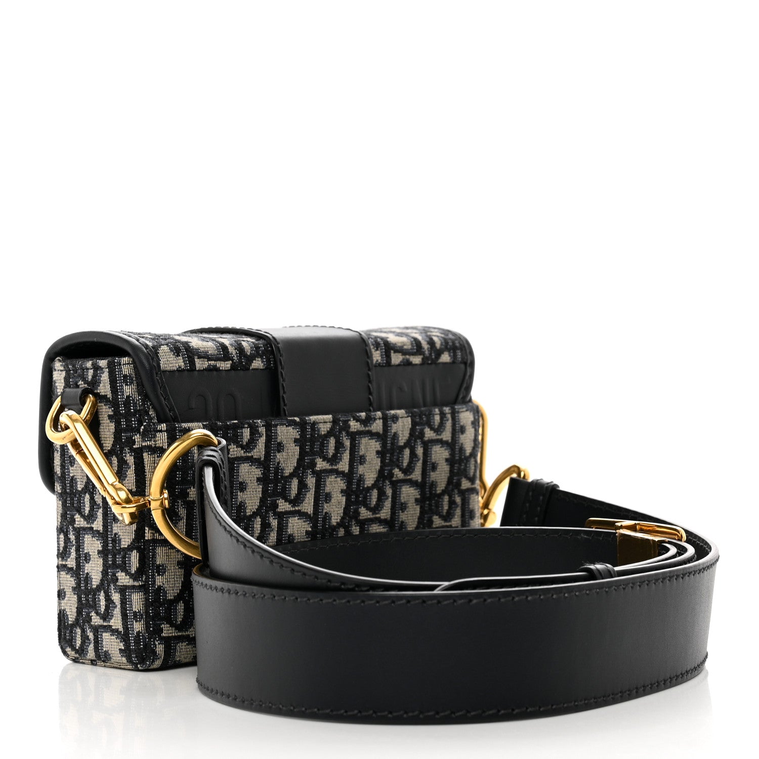 Christian Dior Oblique 30 Montaigne Box Bag Blue 3 of 9