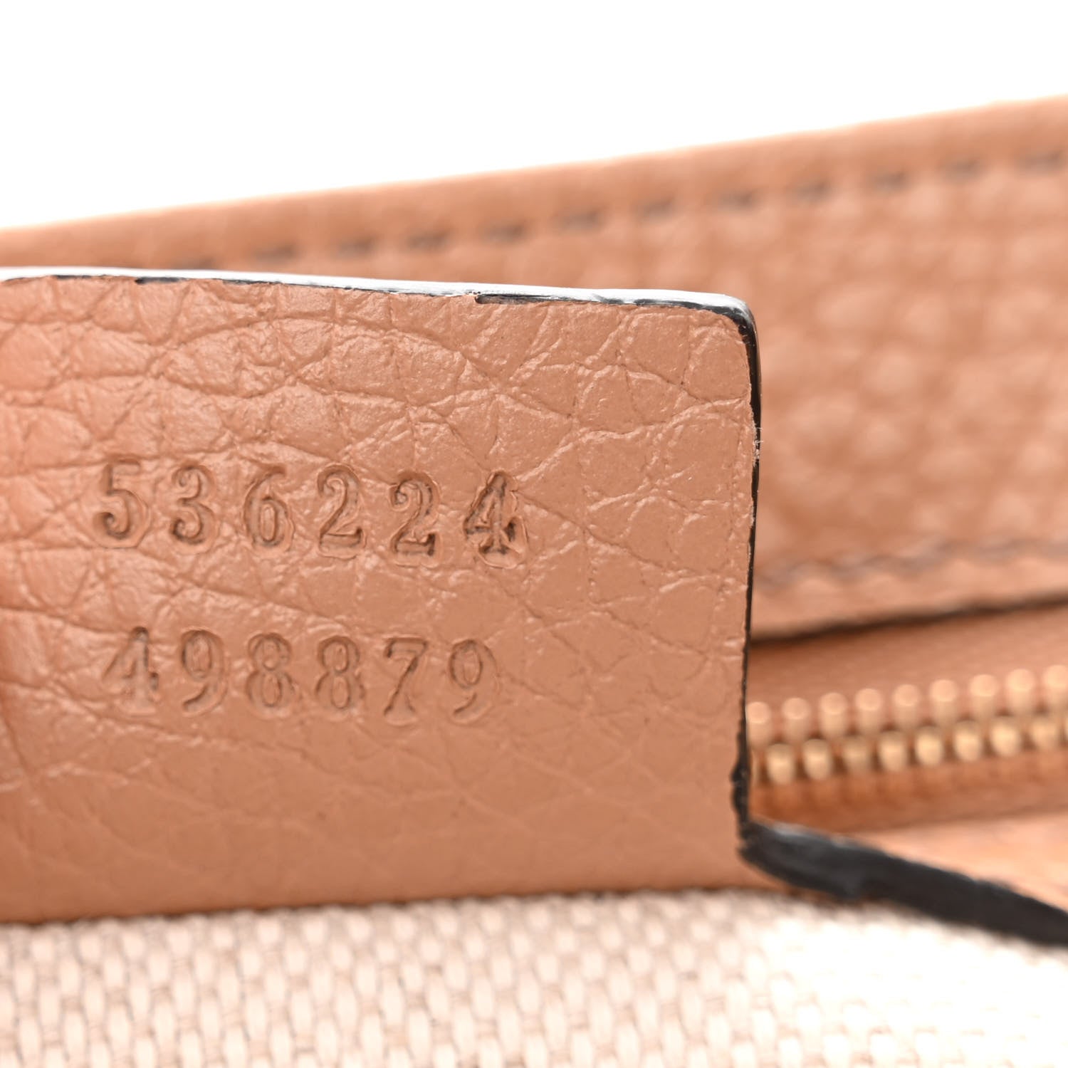 Gucci Pebbled Calfskin Medium Soho Flap Crossbody Camelia 7 of 12