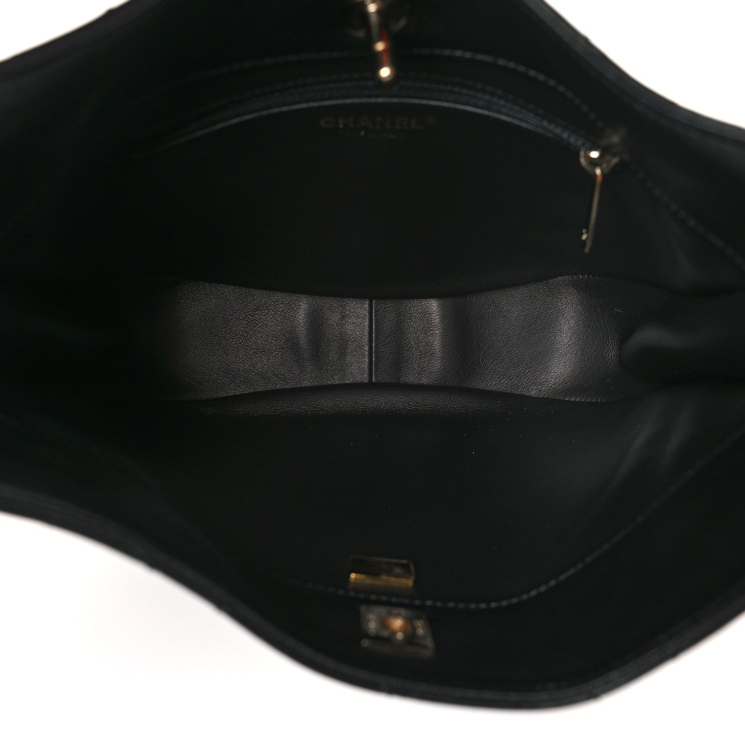 Chanel Lambskin Chain Rows Quilted Chain Hobo Black 5 of 9