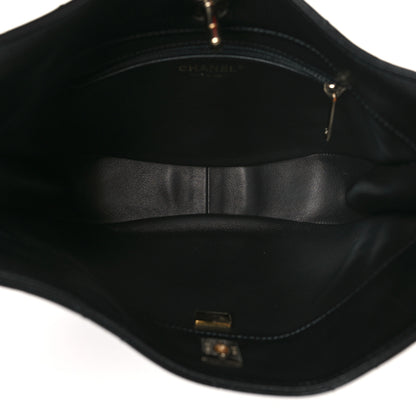 Chanel Lambskin Chain Rows Quilted Chain Hobo Black 5 of 9