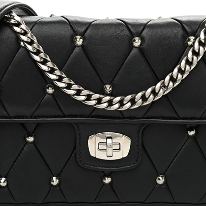 Miu Miu Pattina Nappa Crystal Studded Flap Bag Black 7 of 8