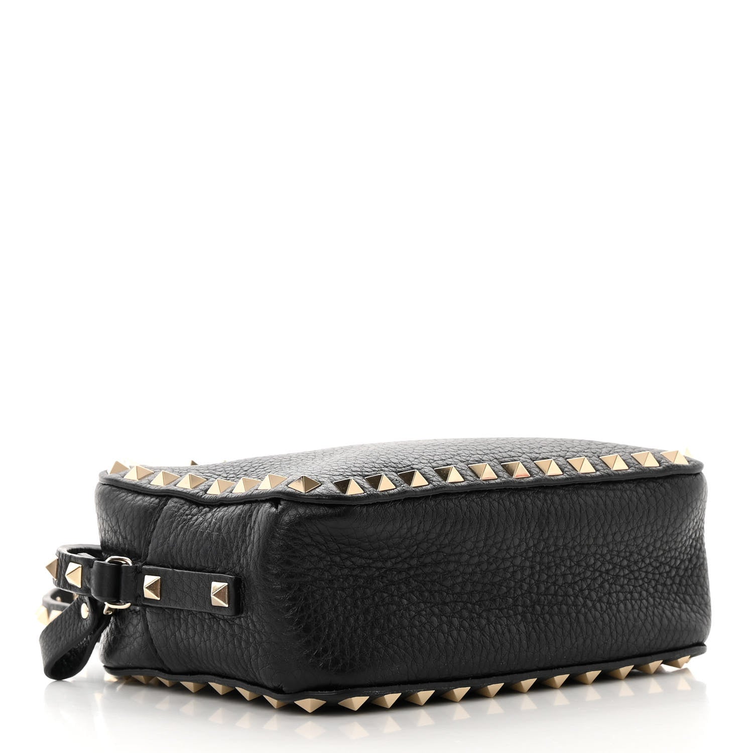 Valentino Garavani Pebbled Calfskin Rockstud Camera Crossbody Bag Black 4 of 10
