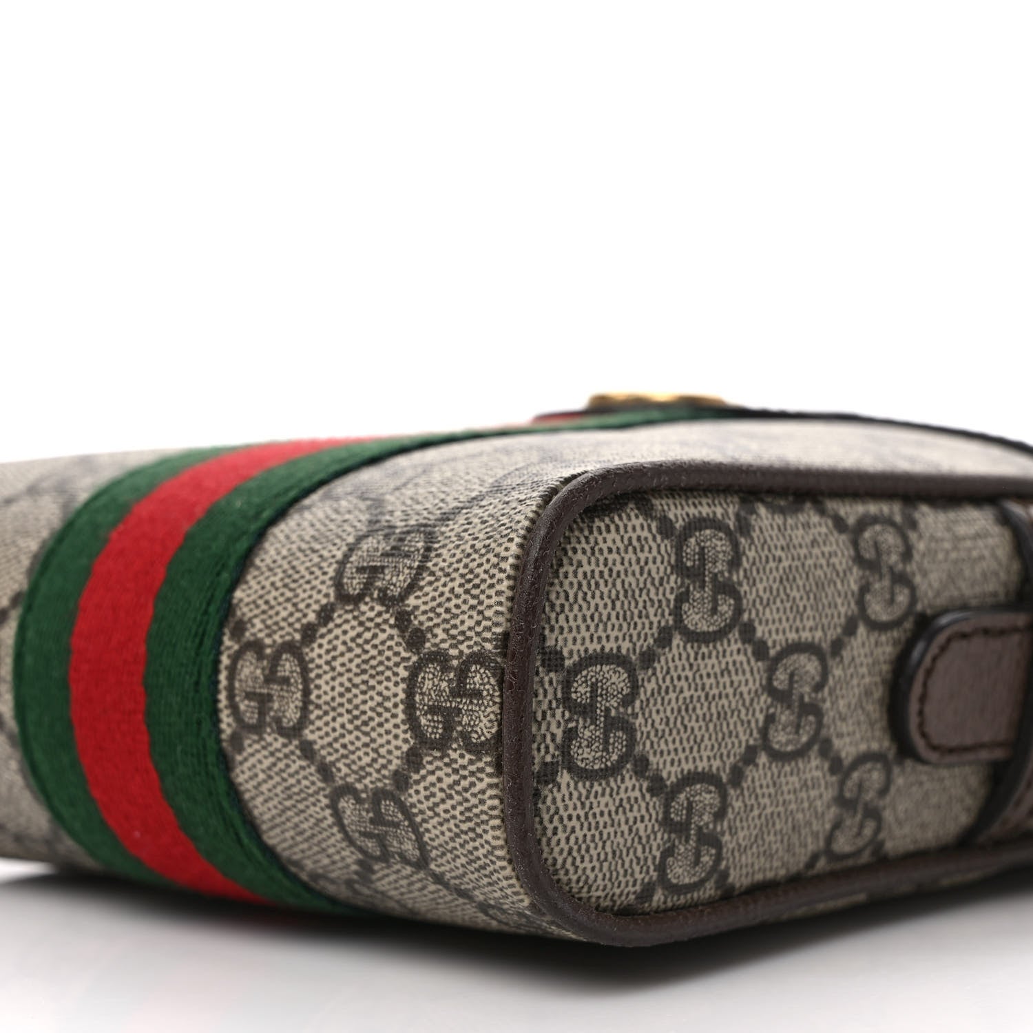 Gucci GG Supreme Monogram Web Mini Ophidia Messenger Brown 9 of 9