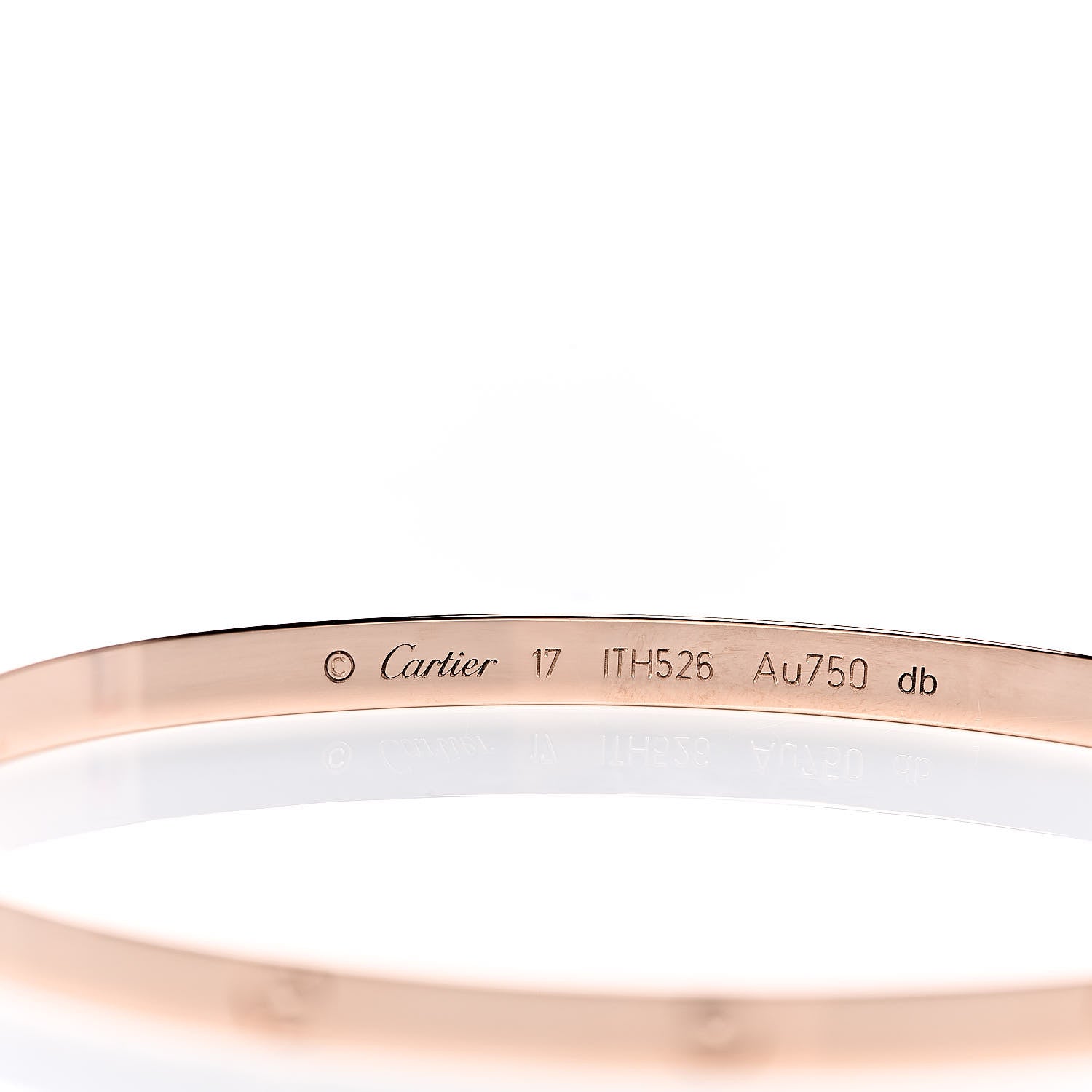 Cartier 18K Pink Gold Small LOVE Bracelet 17 5 of 6