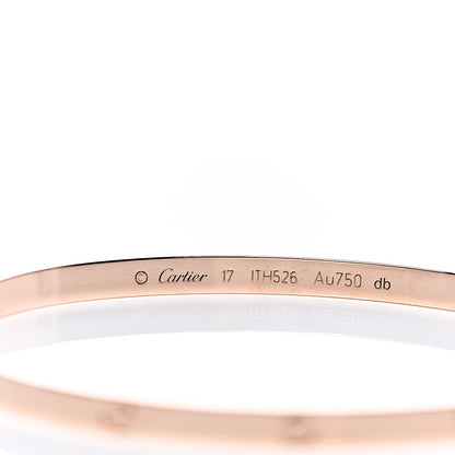 Cartier 18K Pink Gold Small LOVE Bracelet 17 5 of 6