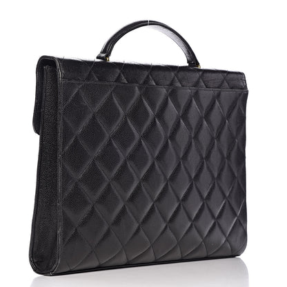 Chanel Caviar Quilted Briefcase Laptop Bag Black 3 of 15