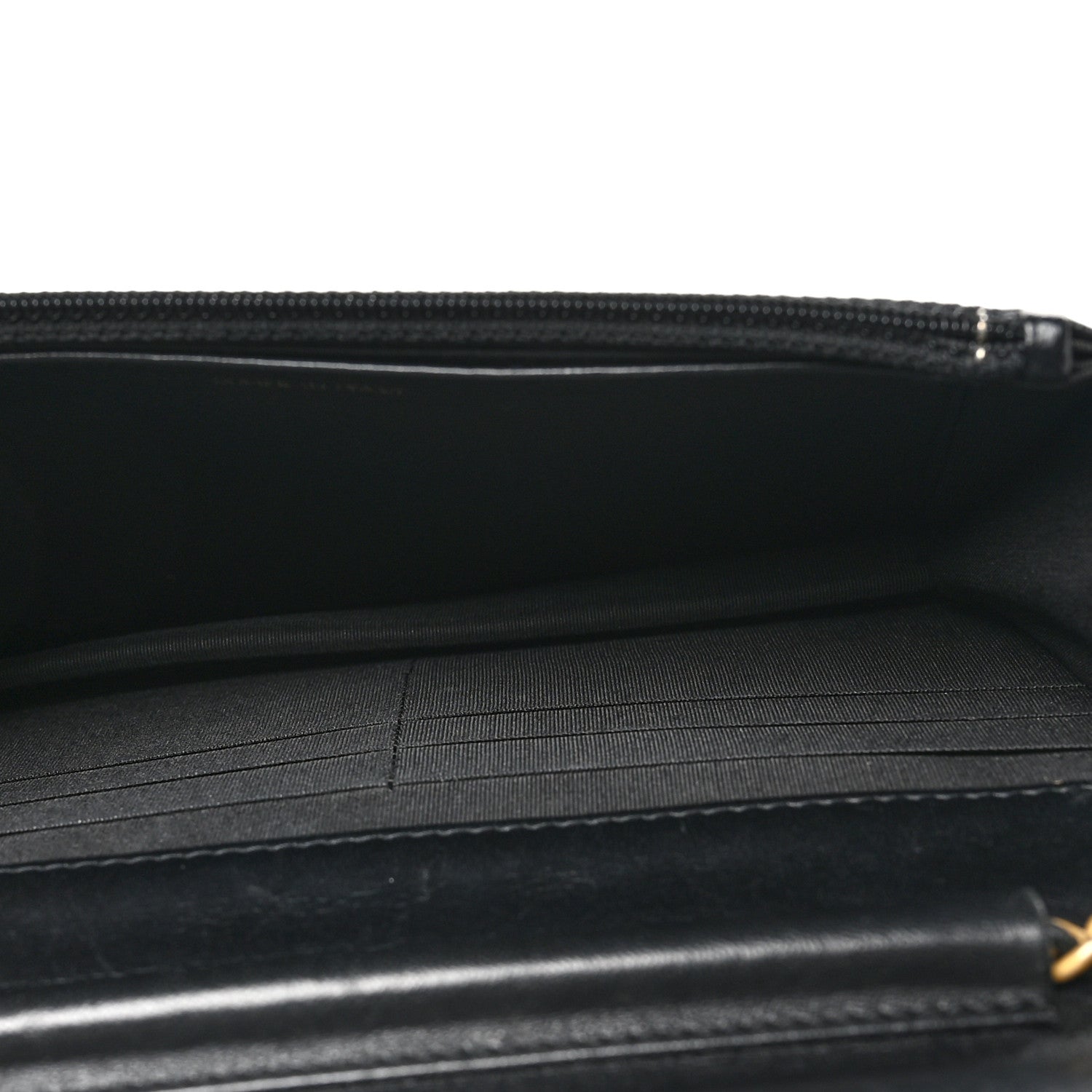 Chanel Lambskin Chevron Boy Wallet On Chain WOC Black 5 of 10